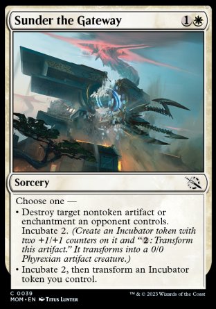 (039) Magic The Gathering March of the Machine Single: Sunder the Gateway Holo Common