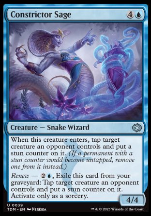 (039) Magic The Gathering Tarkir: Dragonstorm Single: Constrictor Sage Uncommon