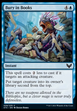 (039) Magic The Gathering Strixhaven: School of Mages Single: Bury in Books Holo Common