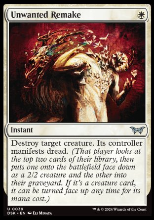 (039) Magic The Gathering Duskmourn: House of Horror Single: Unwanted Remake Holo Uncommon