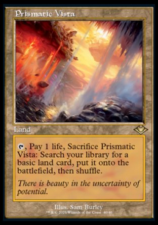 (040) Magic The Gathering Modern Horizons: Retro Frame Cards Single: Prismatic Vista (V.2) Holo Rare