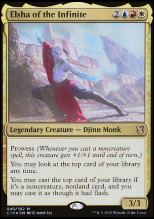 (040) Magic The Gathering Commander 2019 Single: Elsha of the Infinite Holo Mythic