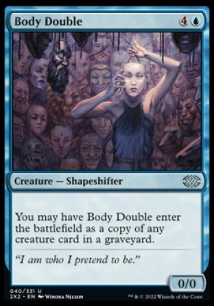 (040) Magic The Gathering Double Masters 2022 Single: Body Double Holo Uncommon