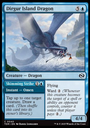 (040) Magic The Gathering Tarkir: Dragonstorm Single: Dirgur Island Dragon // Skimming Strike Common