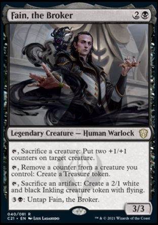 (040) Magic The Gathering Commander: Strixhaven Single: Fain, the Broker Rare