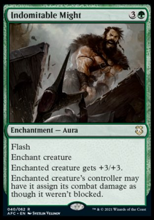 (040) Magic The Gathering Commander: Adventures in the Forgotten Realms Single: Indomitable Might Rare