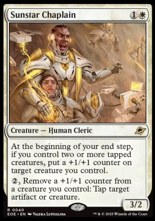 (040) Magic The Gathering Edge of Eternities: Promos Single: Sunstar Chaplain (V.2) Rare