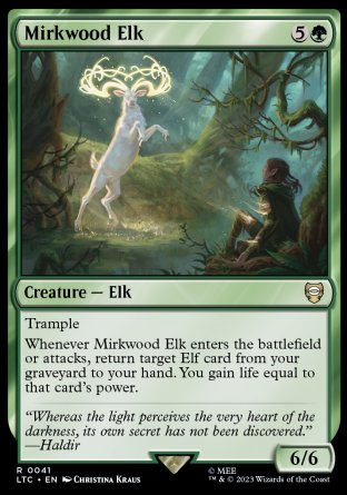 (041) Magic The Gathering Commander: The Lord of the Rings: Tales of Middle-earth Single: Mirkwood Elk Rare