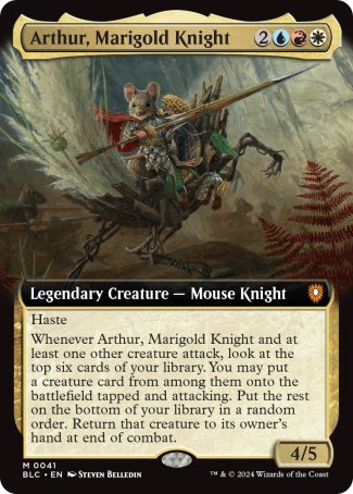 (041) Magic The Gathering Commander: Bloomburrow: Extras Single: Arthur, Marigold Knight Mythic