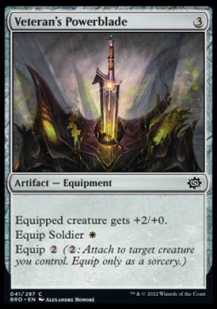 (041) Magic The Gathering The Brothers' War Single: Veteran's Powerblade Holo Common
