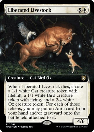 (041) Magic The Gathering Commander: Wilds of Eldraine: Extras Single: Liberated Livestock Holo Rare