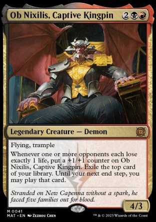 (041) Magic The Gathering March of the Machine: The Aftermath Single: Ob Nixilis, Captive Kingpin Holo Mythic