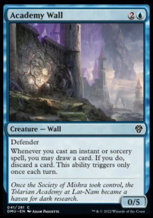 (041) Magic The Gathering Dominaria United Single: Academy Wall Holo Common