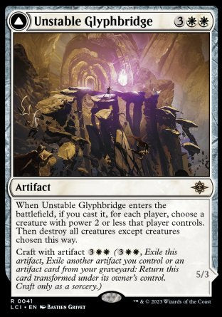 (041) Magic The Gathering The Lost Caverns of Ixalan Single: Unstable Glyphbridge // Sandswirl Wanderglyph Holo Rare
