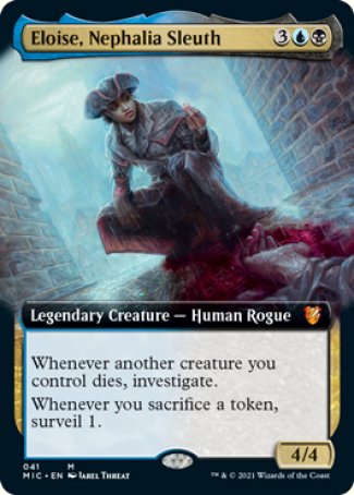 (041) Magic The Gathering Commander: Innistrad: Midnight Hunt Single: Eloise, Nephalia Sleuth (V.2) Holo Mythic
