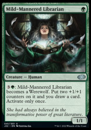 (041) Magic The Gathering Jumpstart 2022 Single: Mild-Mannered Librarian Uncommon