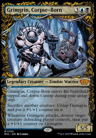 (041) Magic The Gathering Multiverse Legends Single: Grimgrin, Corpse-Born (V.1) Holo Mythic