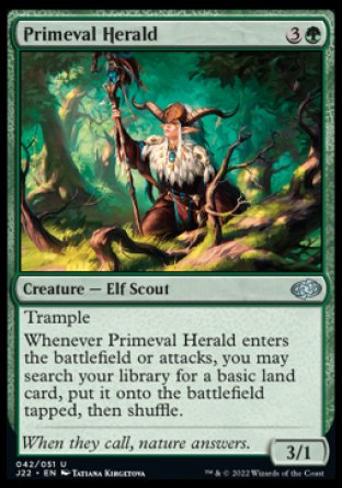 (042) Magic The Gathering Jumpstart 2022 Single: Primeval Herald Uncommon