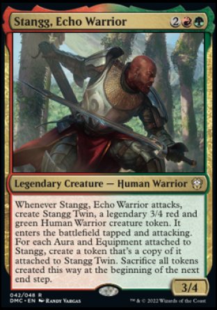 (042) Magic The Gathering Commander: Dominaria United Single: Stangg, Echo Warrior Holo Rare