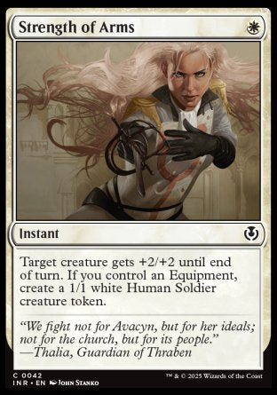(042) Magic The Gathering Innistrad Remastered Single: Strength of Arms Holo Common