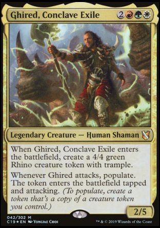 (042) Magic The Gathering Commander 2019 Single: Ghired, Conclave Exile (V.1) Mythic