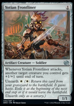 (042) Magic The Gathering The Brothers' War Single: Yotian Frontliner Holo Uncommon