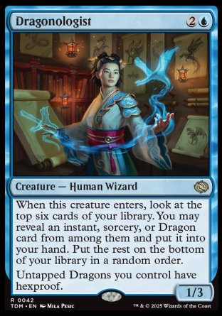 (042) Magic The Gathering Tarkir: Dragonstorm: Promos Single: Dragonologist (V.2) Holo Rare