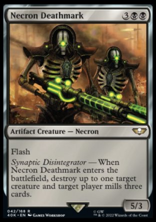 (042) Magic The Gathering Universes Beyond: Warhammer 40000 Single: Necron Deathmark Holo Rare