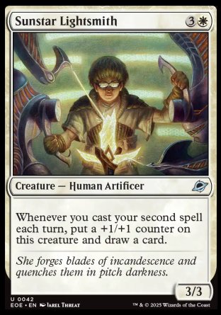 (042) Magic The Gathering Edge of Eternities Single: Sunstar Lightsmith Uncommon