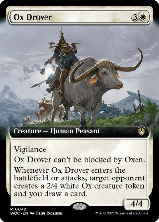 (042) Magic The Gathering Commander: Wilds of Eldraine: Extras Single: Ox Drover Rare