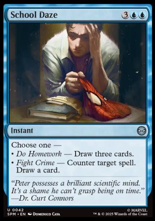 (042) Magic The Gathering Magic: The Gathering | Marvel's Spider-Man Single: School Daze Holo Uncommon
