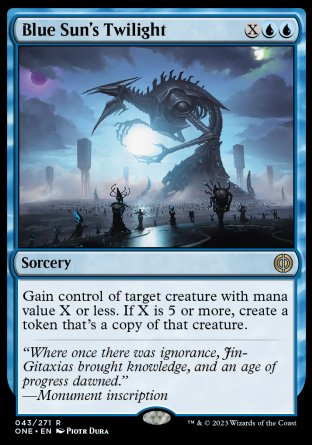 (043) Magic The Gathering Phyrexia: All Will Be One Single: Blue Sun's Twilight Holo Rare