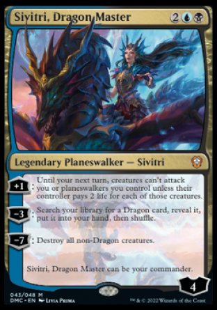(043) Magic The Gathering Commander: Dominaria United Single: Sivitri, Dragon Master Holo Mythic