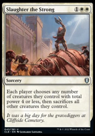 (043) Magic The Gathering Commander Legends: Battle for Baldur's Gate Single: Slaughter the Strong Holo Uncommon