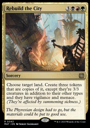 (043) Magic The Gathering March of the Machine: The Aftermath Single: Rebuild the City Holo Rare