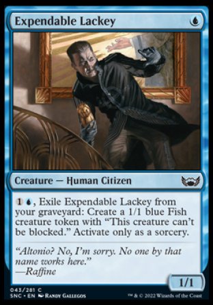 (043) Magic The Gathering Streets of New Capenna Single: Expendable Lackey Holo Common