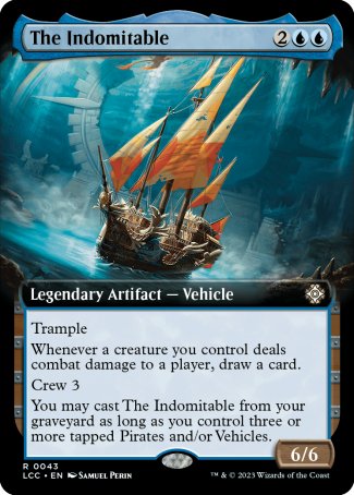 (043) Magic The Gathering Commander: The Lost Caverns of Ixalan: Extras Single: The Indomitable Rare