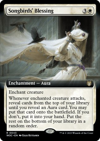 (043) Magic The Gathering Commander: Wilds of Eldraine: Extras Single: Songbirds' Blessing Rare