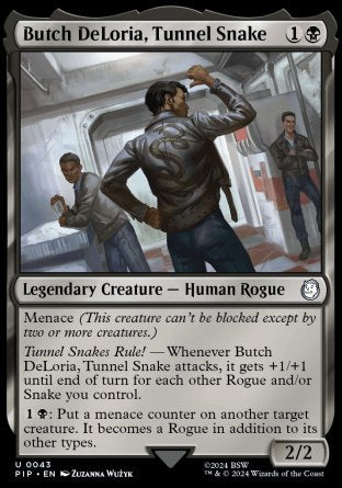 (043) Magic The Gathering Universes Beyond: Fallout Single: Butch DeLoria, Tunnel Snake Holo Uncommon