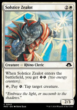 (043) Magic The Gathering Modern Horizons 3 Single: Solstice Zealot Holo Common