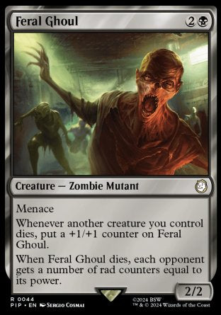 (044) Magic The Gathering Universes Beyond: Fallout Single: Feral Ghoul Holo Rare
