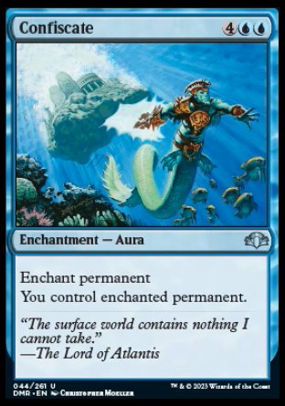 (044) Magic The Gathering Dominaria Remastered Single: Confiscate Holo Uncommon