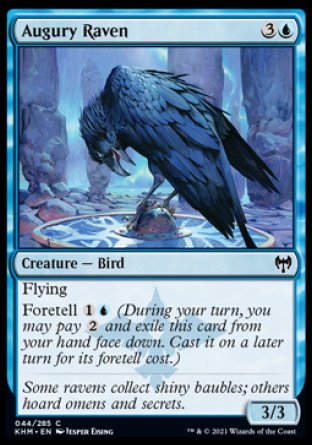 (044/285) Magic The Gathering Kaldheim Single: Augury Raven Common
