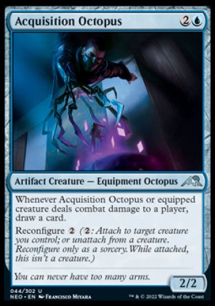 (044) Magic The Gathering Kamigawa: Neon Dynasty Single: Acquisition Octopus Holo Uncommon