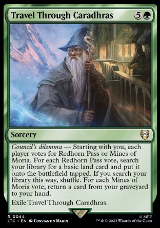 (044) Magic The Gathering Commander: The Lord of the Rings: Tales of Middle-earth Single: Travel Through Caradhras Rare