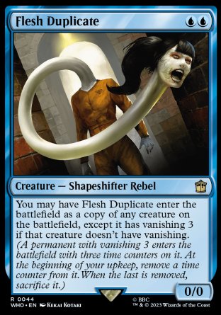 (044) Magic The Gathering Universes Beyond: Doctor Who Single: Flesh Duplicate Holo Rare