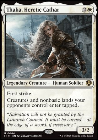 (044) Magic The Gathering Innistrad Remastered Single: Thalia, Heretic Cathar Holo Rare