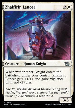 (045) Magic The Gathering March of the Machine Single: Zhalfirin Lancer Holo Uncommon