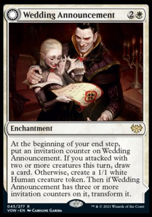 (045) Magic The Gathering Innistrad: Crimson Vow Single: Wedding Announcement // Wedding Festivity Holo Rare