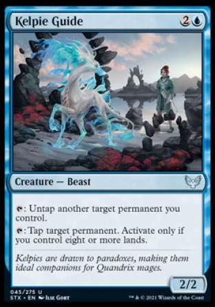 (045) Magic The Gathering Strixhaven: School of Mages Single: Kelpie Guide Holo Uncommon